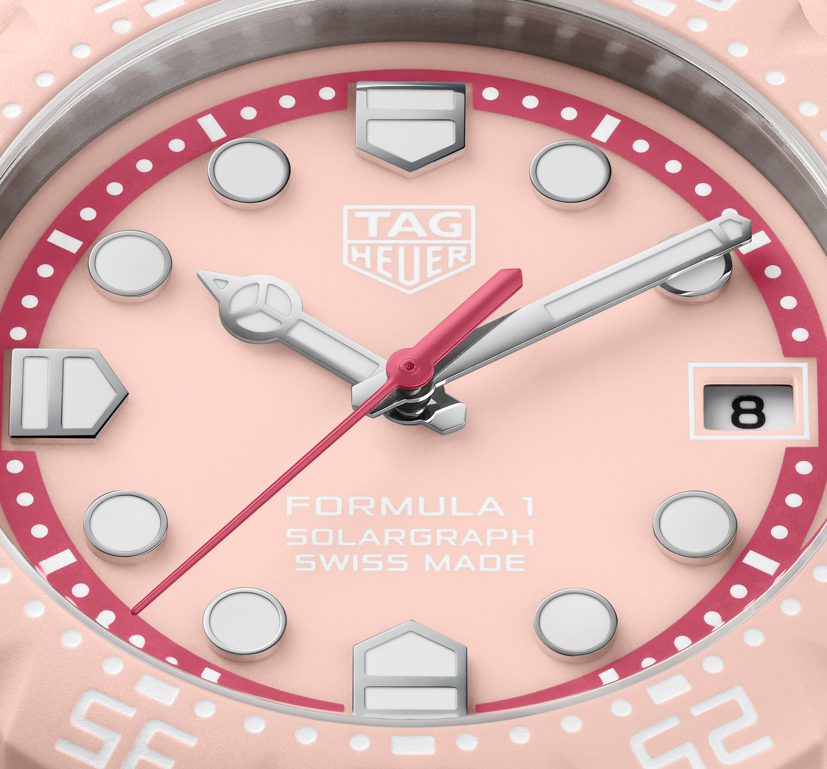 TAG Heuer Formula 1 Solargraph Watch with Light Pink Dial, Limited Edition