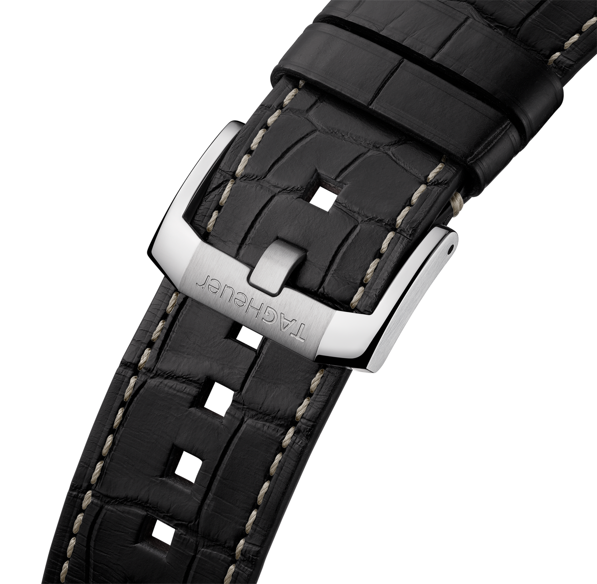 TAG Heuer Autavia Flyback Chronometer Watch with Black Leather Strap