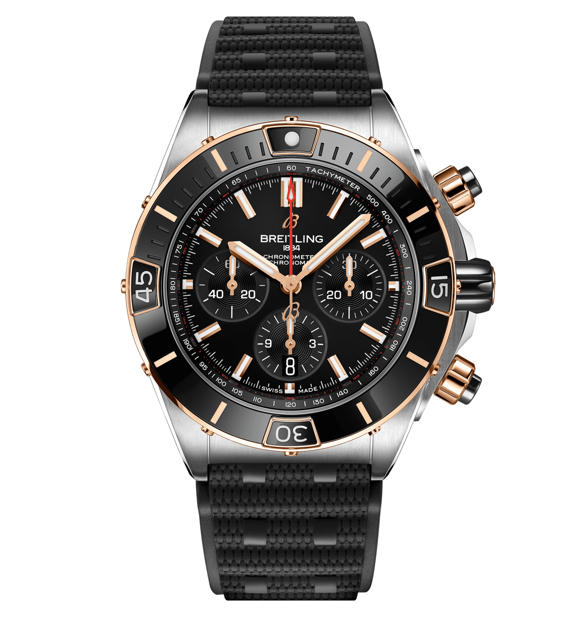 Breitling Super Chronomat B01 44 Watch with Rouleaux Rubber Strap