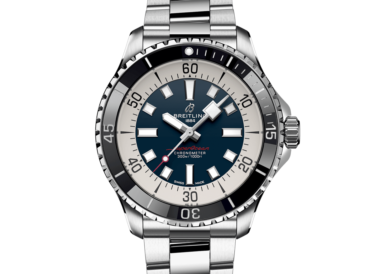 Breitling Superocean Watch with Blue Dial, 44mm