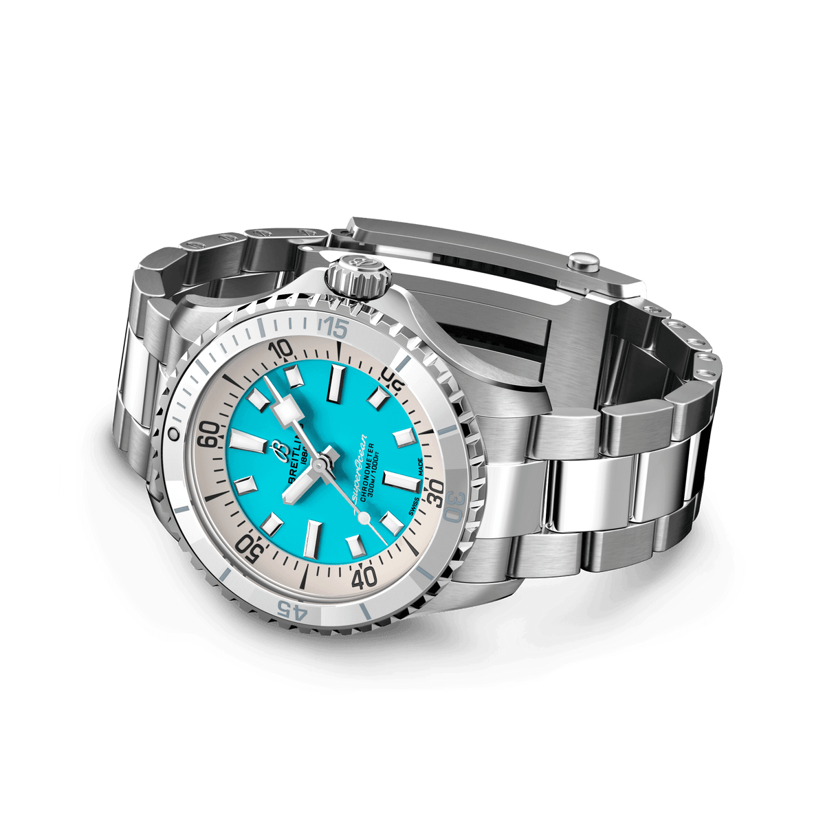 Breitling Superocean Turquoise Watch, 36mm